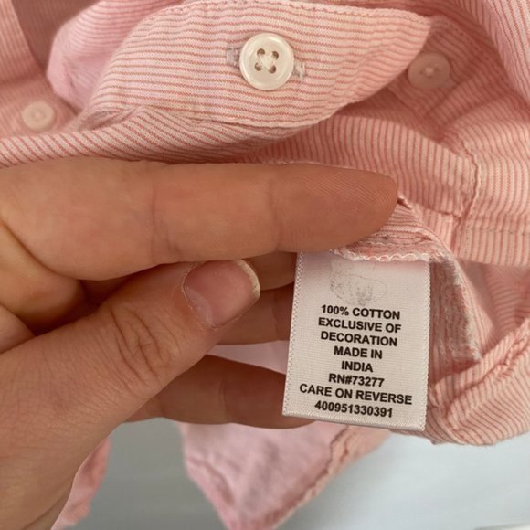 Elle pin striped embroidered lace tank Large - Picture 5 of 9